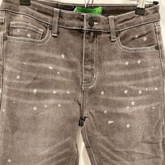 Sandrine Rose X Free People Gray Polka Dot Skinny Jeans.Size 27 - Picture 8 of 14
